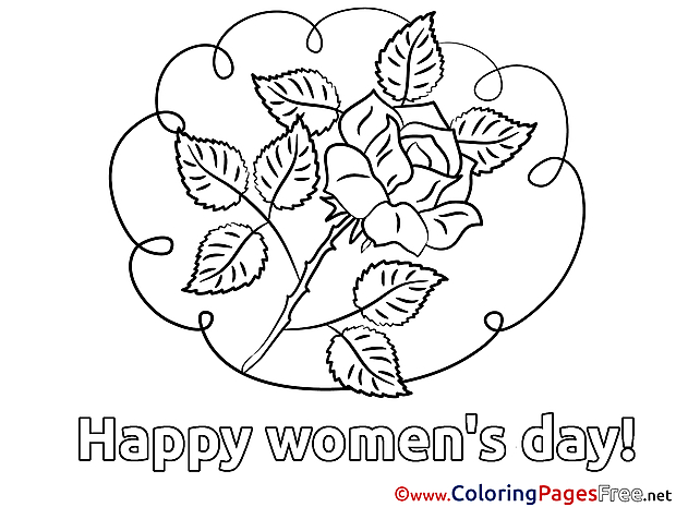 Rose Kids Women's Day Coloring Pages