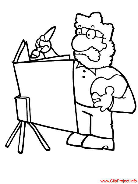 Artist coloring sheet - work coloring pages