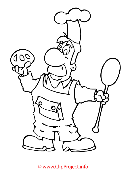 Baker coloring sheet - work coloring pages