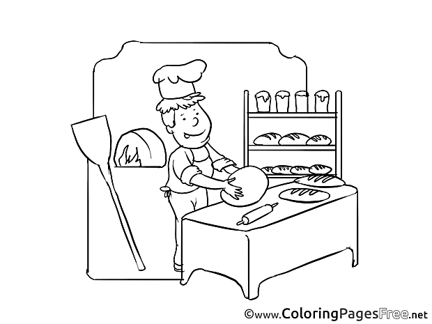 Baker Kids Invitation Coloring Page