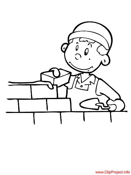 Builder coloring sheet for free