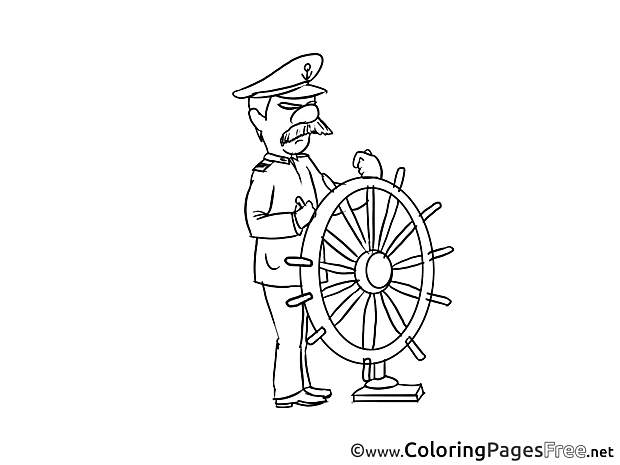 Captain download Colouring Sheet free