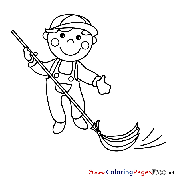 Caretaker for Kids printable Colouring Page