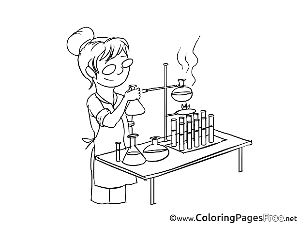 Chemist printable Coloring Sheets download