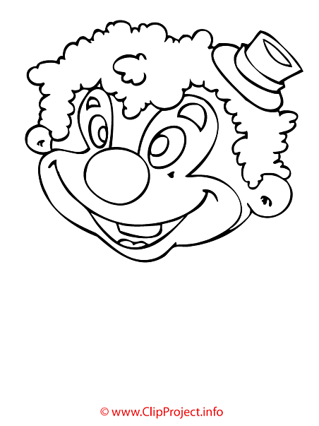 Clown coloring free