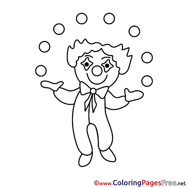 Clown Colouring Sheet download free