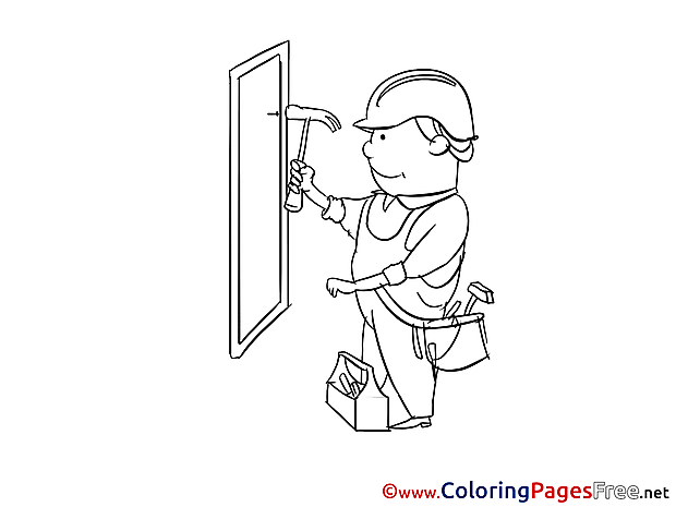 Constructor Colouring Page printable free