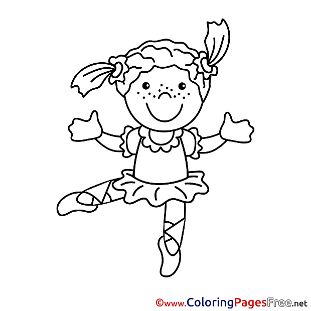 Dancer for Children free Coloring Pages