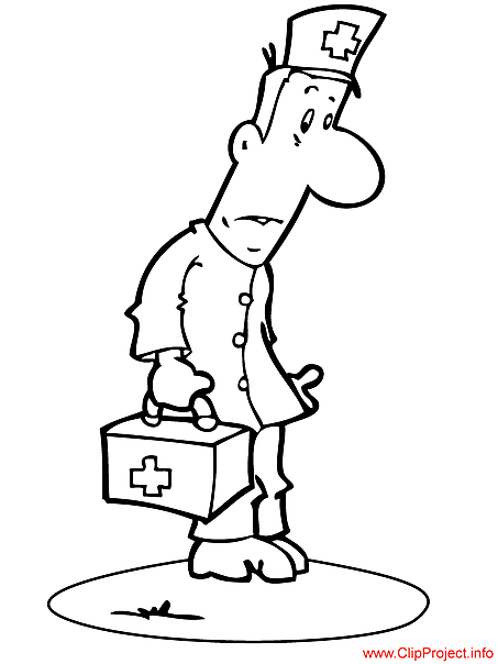 Doctor cartoon coloring page