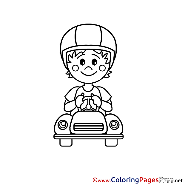 Driver Kids download Coloring Pages