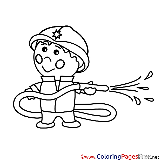 Firefighter for free Coloring Pages download