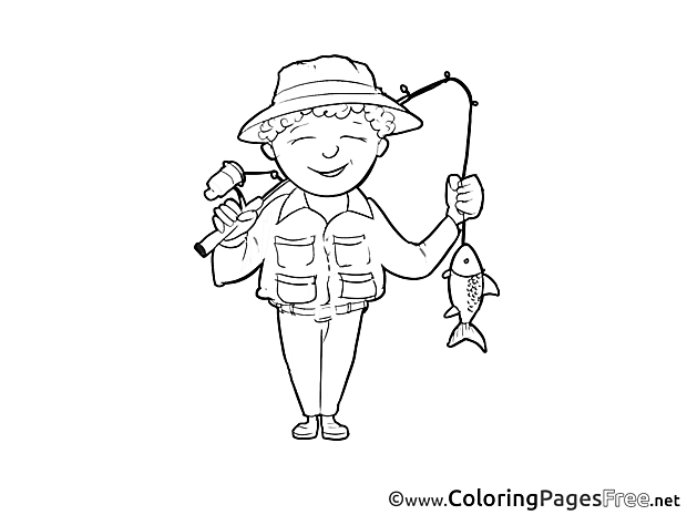 Fisher for Kids Invitation Colouring Page
