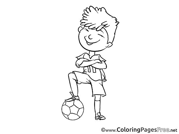 Football Player Colouring Sheet download free