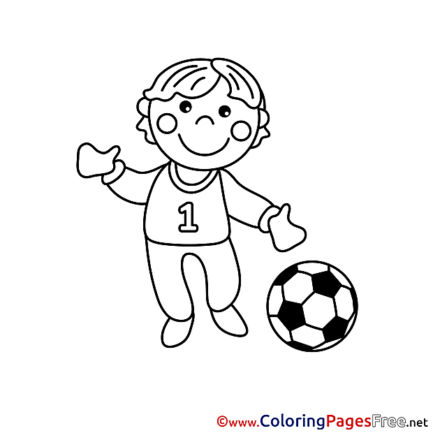 Footballer Coloring Pages for free