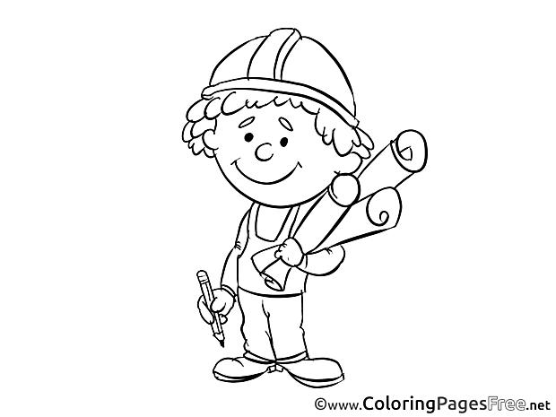 For Children free Coloring Pages Engineer