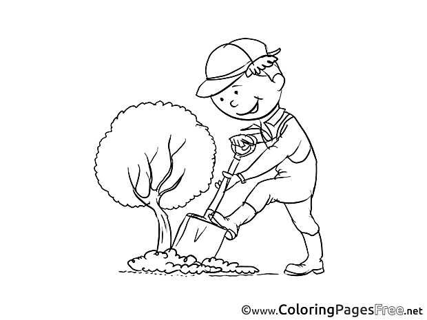 Gardener Coloring Pages for free