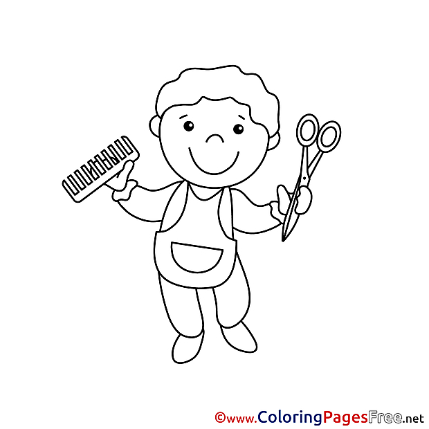Hairdresser for free Coloring Pages download