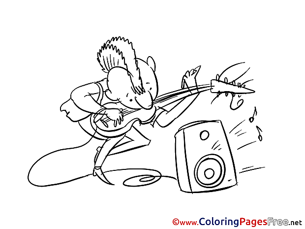 Musician Coloring Sheets Invitation free