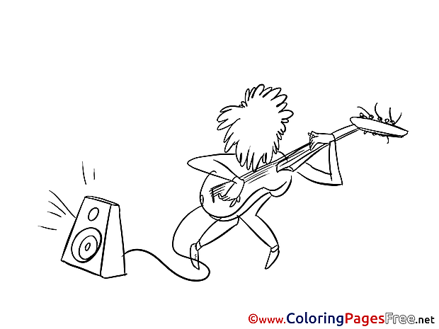 Musician download Invitation Coloring Pages