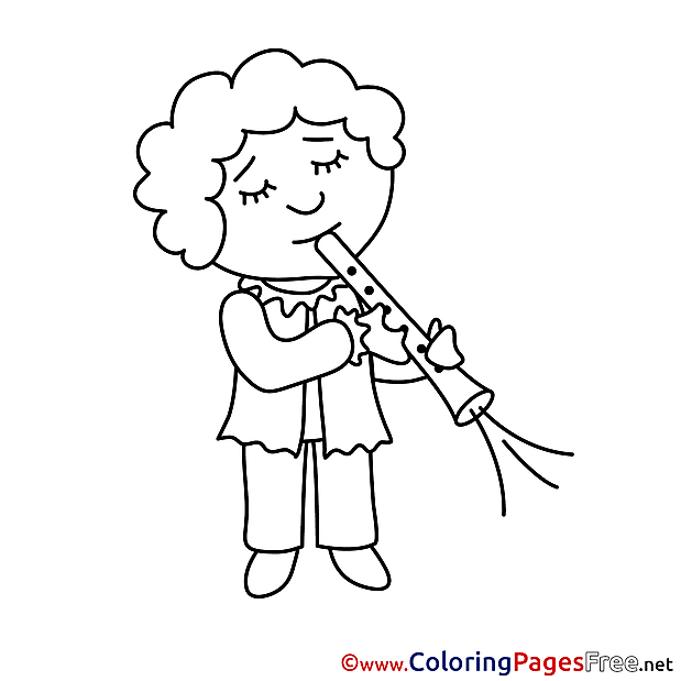 Musician Kids free Coloring Page