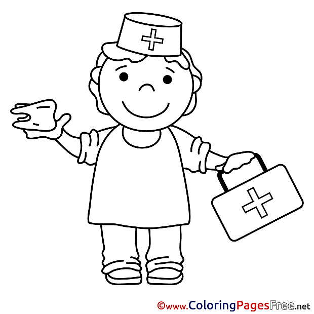 Nurse Colouring Sheet download free