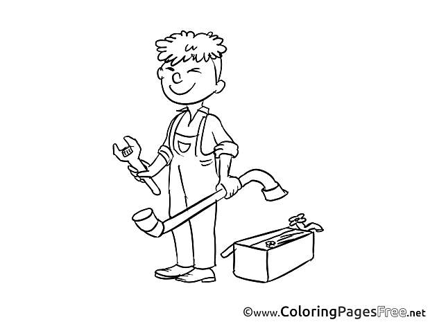 Plumber Coloring Sheets Invitation free