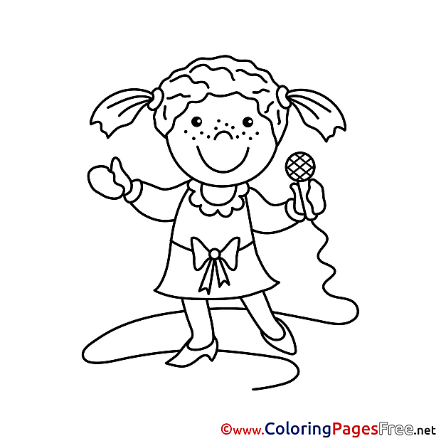 Singer Children download Colouring Page