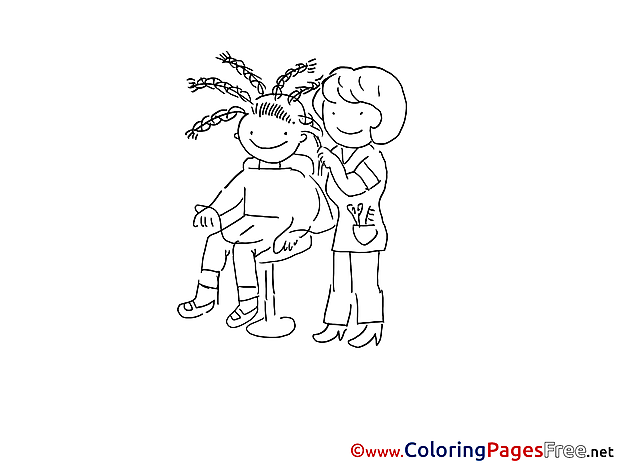 Stylist Children Coloring Pages free