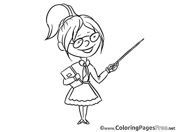 Teacher Kids download Coloring Pages