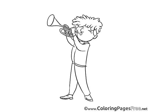 Trumpeter printable Coloring Sheets download