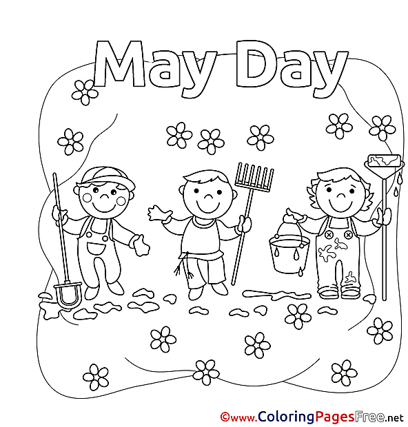 Job Workers Day Coloring Pages free