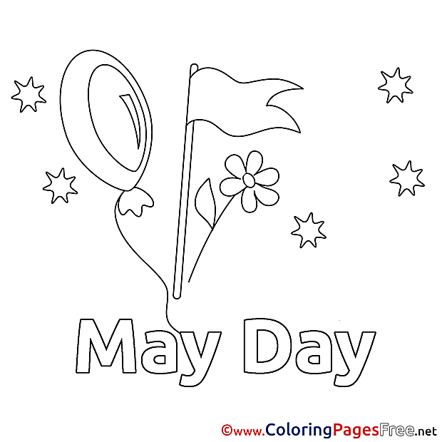 May Day free Colouring Page Workers Day