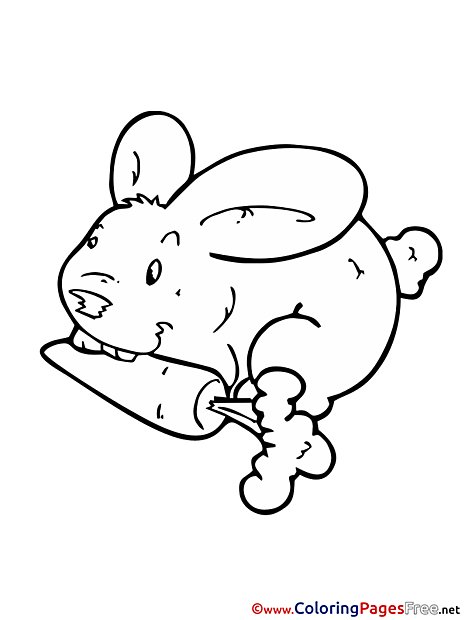 Bunny Carrot download printable Coloring Pages
