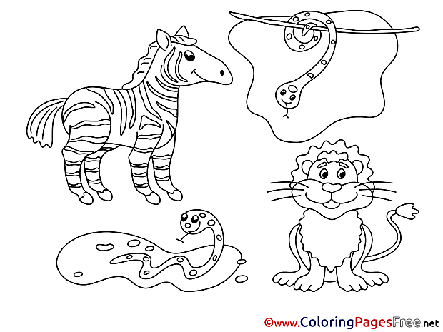 Colouring Sheet download free Animals