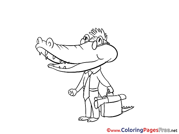 Crocodile Coloring Pages for free