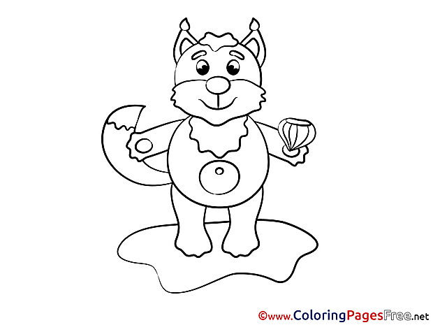 Fox for free Coloring Pages download