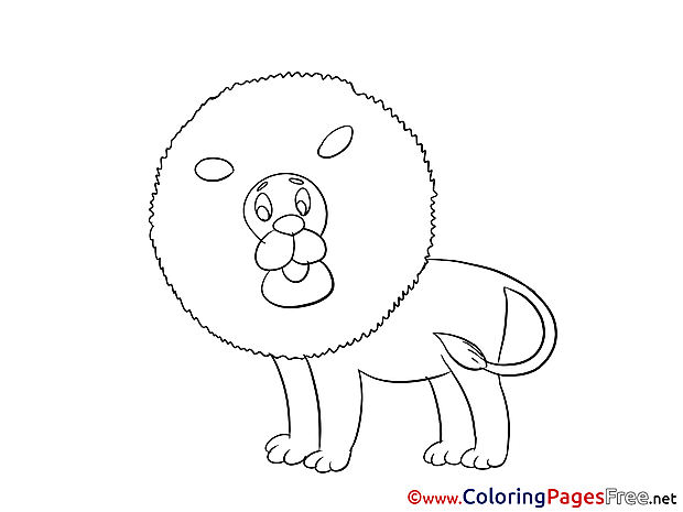 Free Coloring Pages for Children Lion