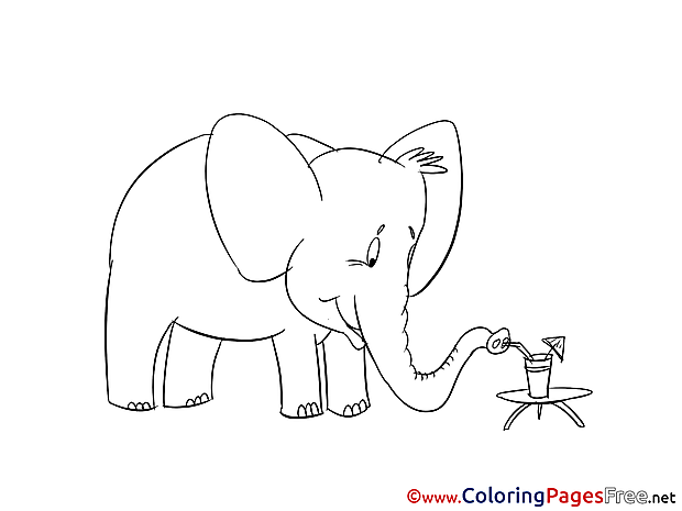 Free Elephant Colouring Page download