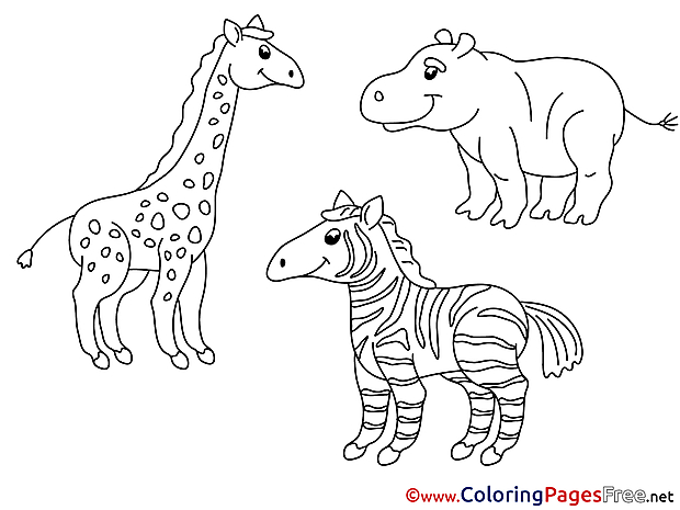free Zoo Coloring Page for Kids