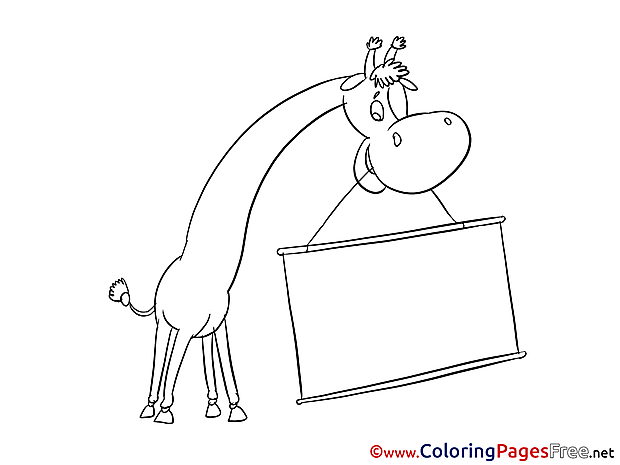 Giraffe Coloring Sheets download free