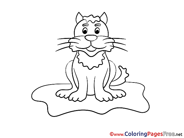 Lion free Coloring Page for Kids