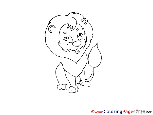 Lion free Coloring Pages for Children