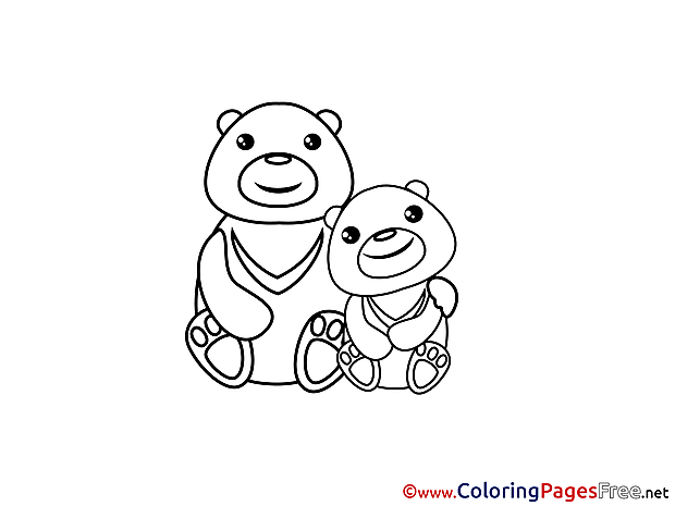 Pandas free Colouring Page download