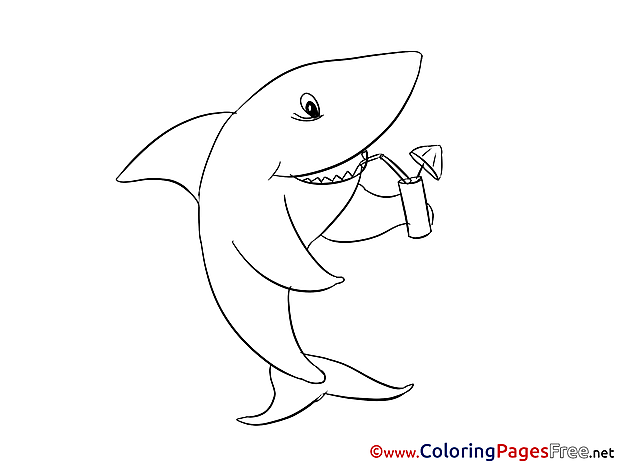 Shark Colouring Sheet download free