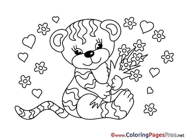 Tiger Colouring Sheet download free