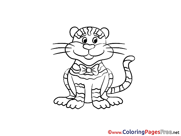 Tiger printable Coloring Pages for free