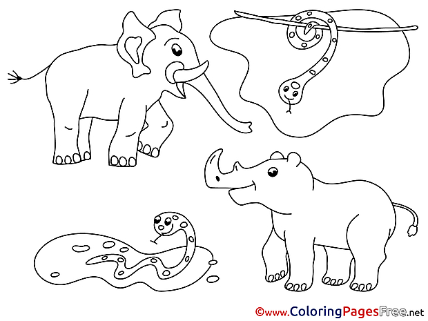 Zoo download Coloring Pages for Kids