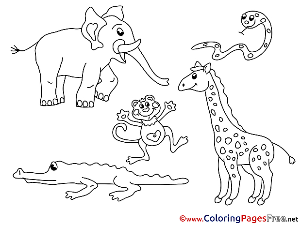 Zoo download for free Coloring Pages
