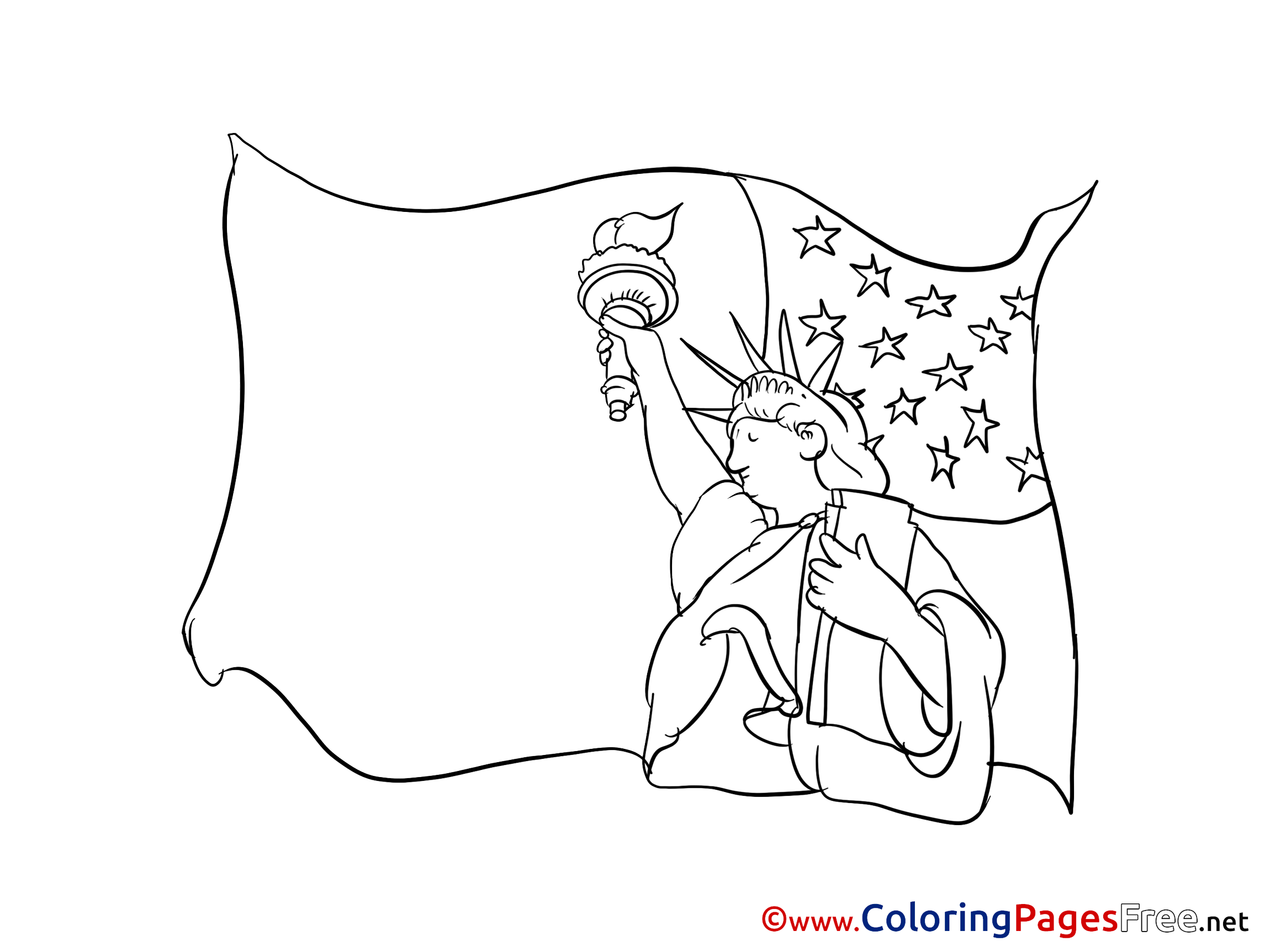 Statue Of Liberty Colouring Page Printable Free - Statue Of Liberty Colouring Page Printable Free