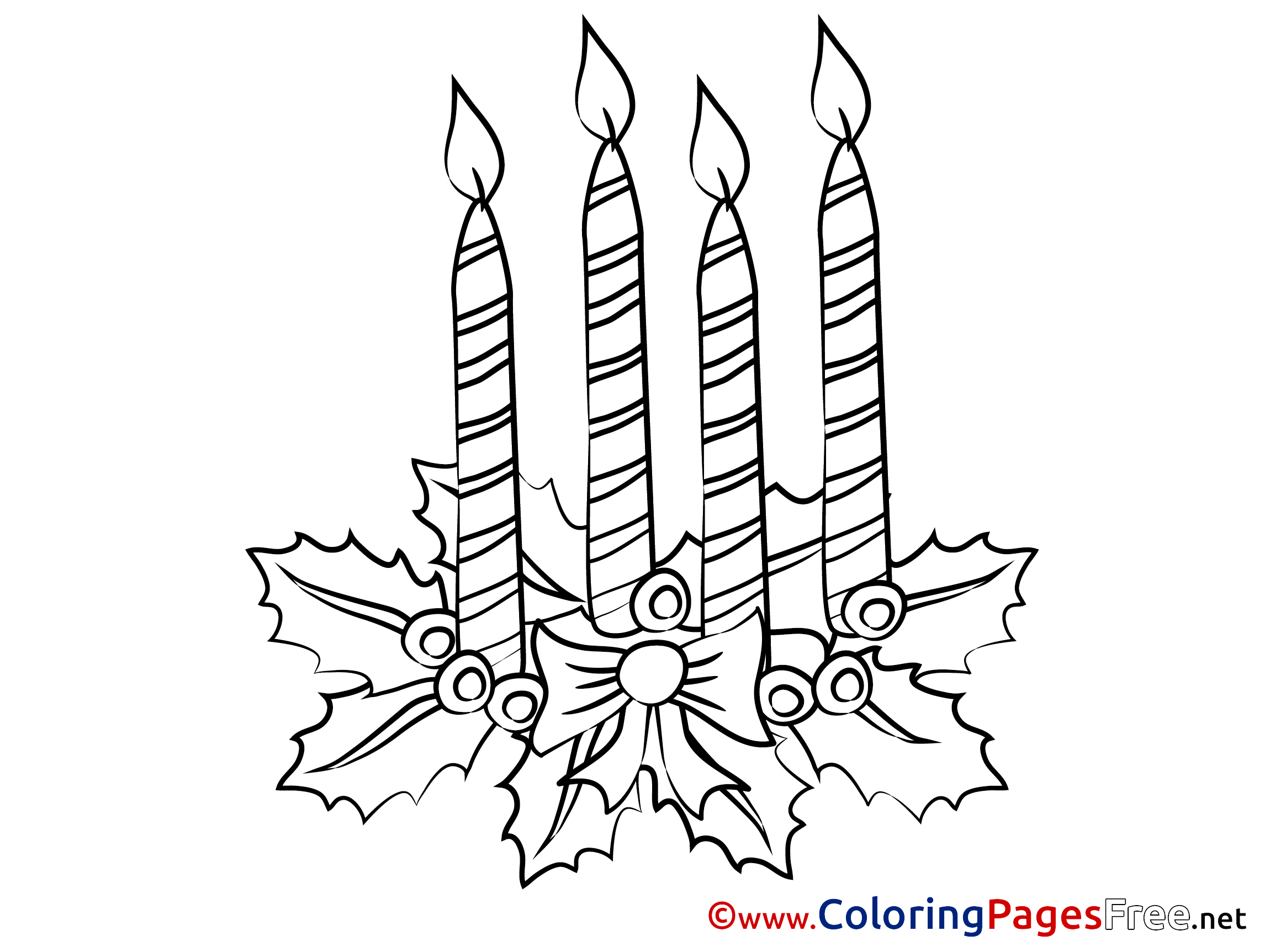 Advent Candles Coloring Sheet